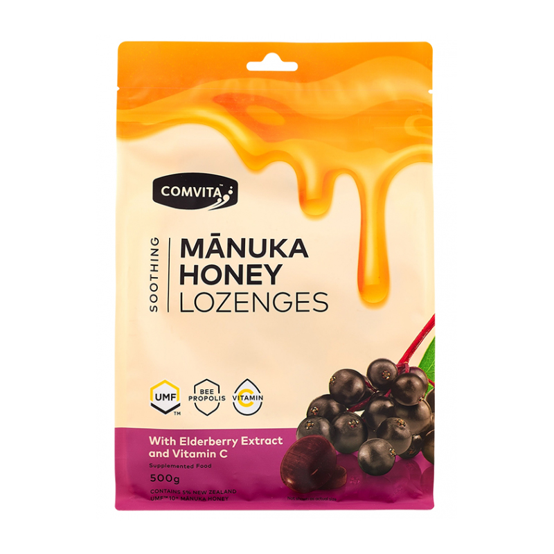 Comvita 康维他 麦卢卡蜂蜜糖(黑接骨木+VC) 500g