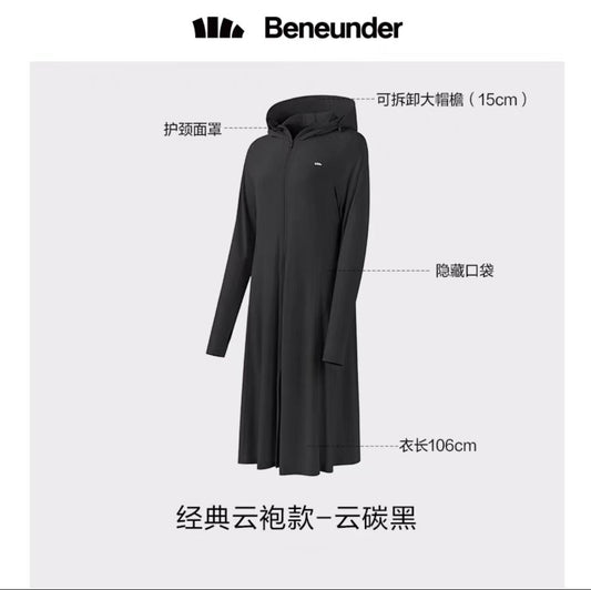 蕉下防晒冰触系列云袍防晒服 云碳黑160/84A(F)