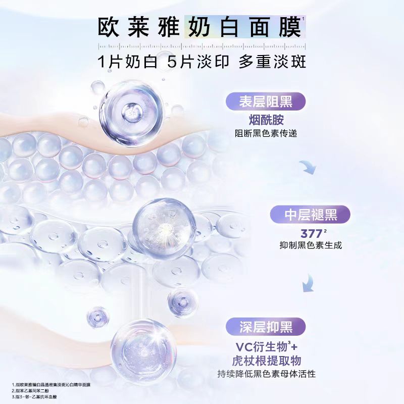 欧莱雅臻白晶透密集淡斑沁白精华面膜(国货面膜)