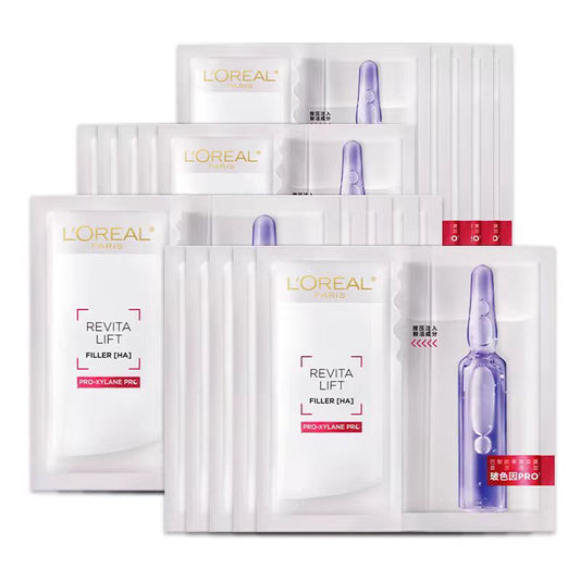 巴黎欧莱雅复颜玻尿酸水光充盈安瓶鲜注玻色因面膜(国货面膜)