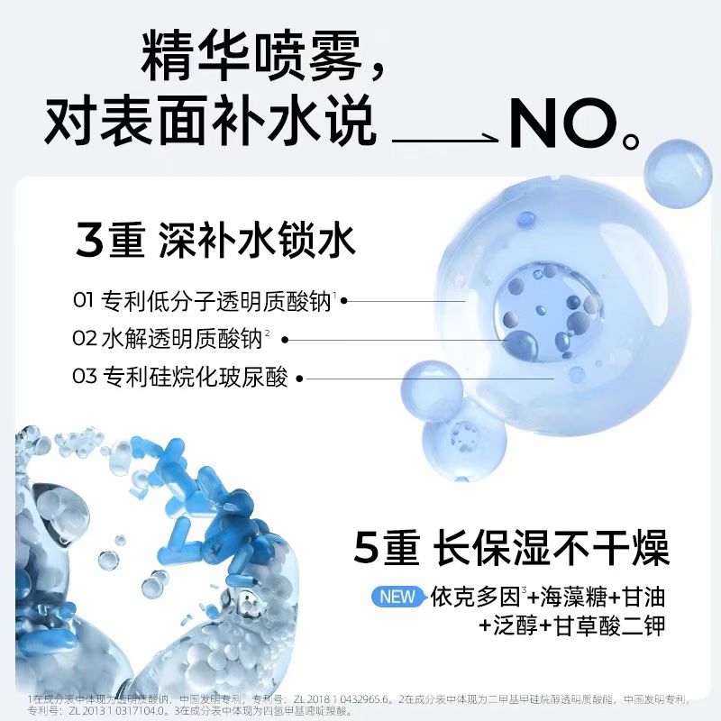 颐莲玻尿酸深层补水喷雾爽肤水300ml