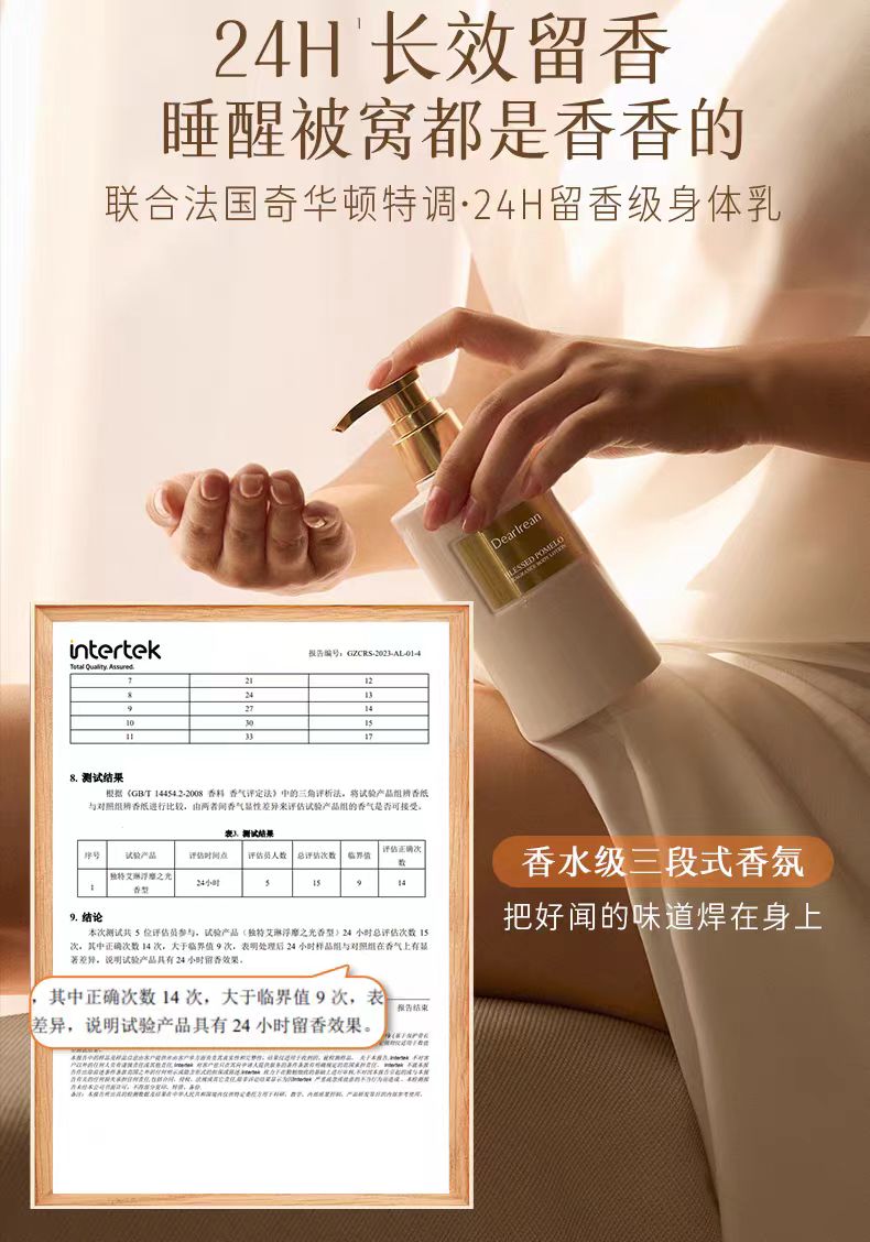 独特艾琳香氛身体乳 补水保湿