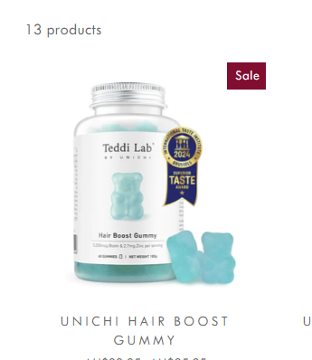 Unichi小熊软糖(任拼3瓶5%off,拼6瓶10%off)