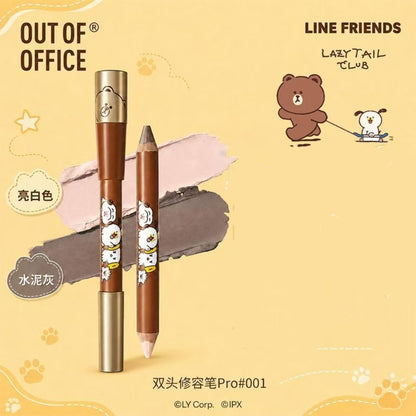 OUT OF OFFICE双头修容笔Pro LINE联名 亮白色+水泥灰