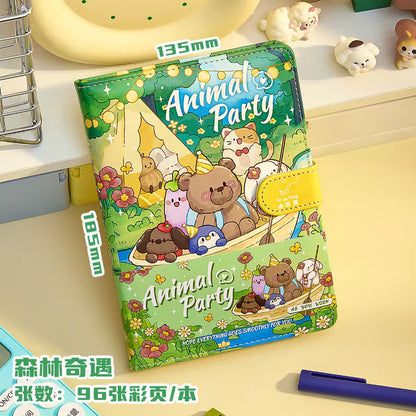 动物派对皮面磁扣本