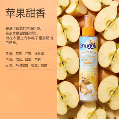 韩国snuggle小熊喷雾衣服香氛衣物去除味剂防静电持久留香150ml