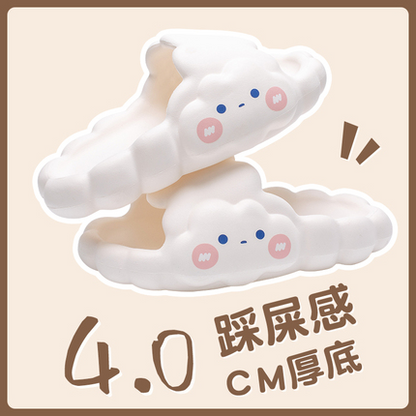 夏款拖鞋（云朵、白底印花、小狗奶茶）
