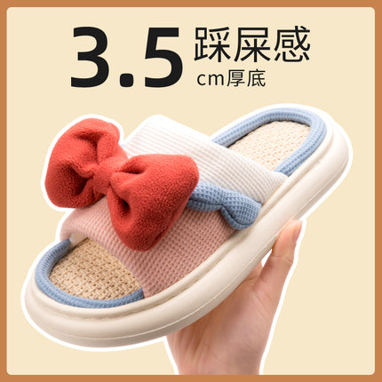 冬款拖鞋（亚麻质地）