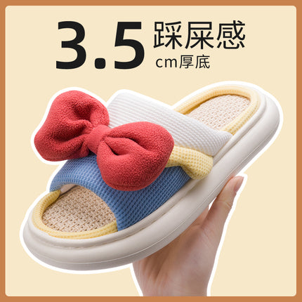 冬款拖鞋（亚麻质地）