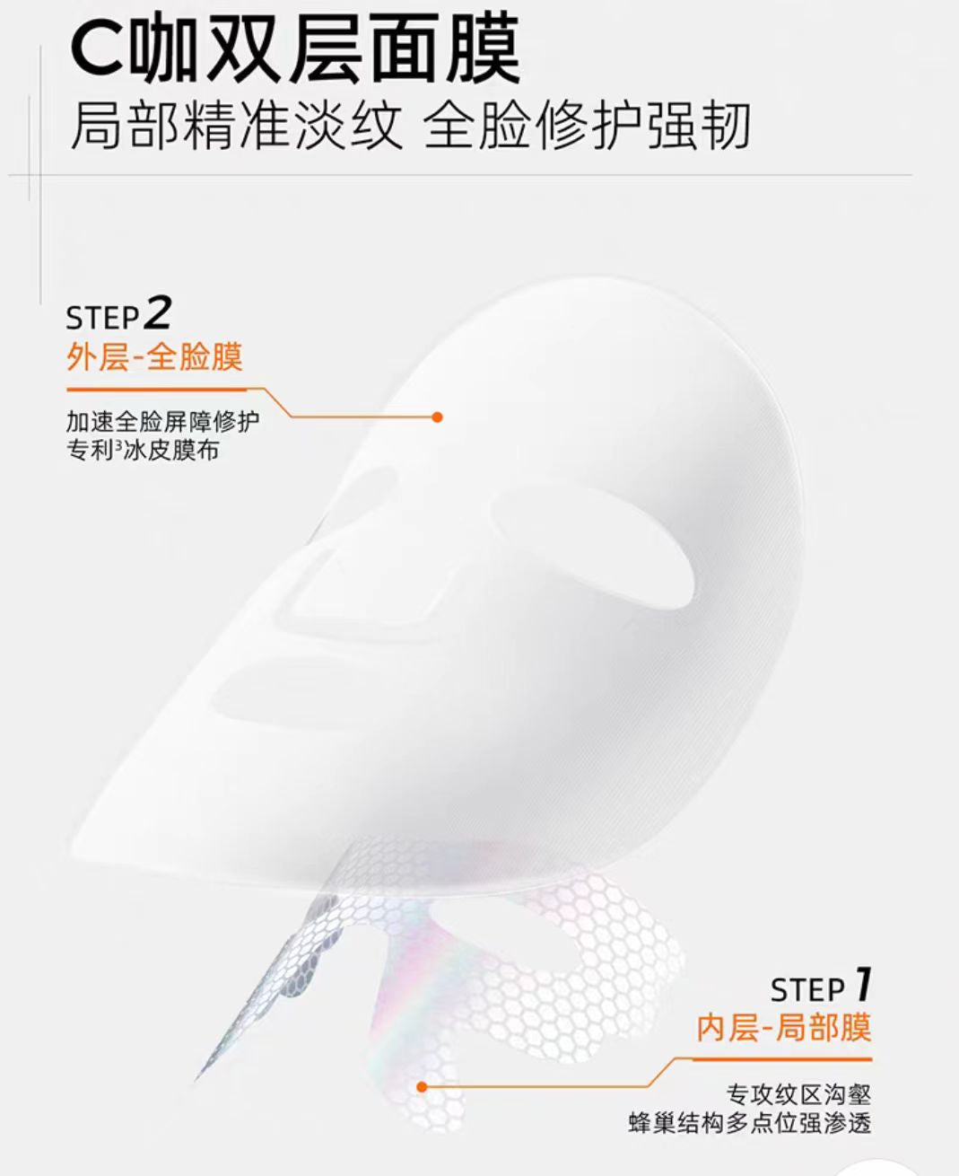 C咖1+1双层面膜补水修护 紧致祛痘 （一片装）