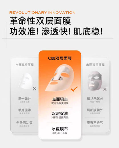 C咖1+1双层面膜补水修护 紧致祛痘 （一片装）
