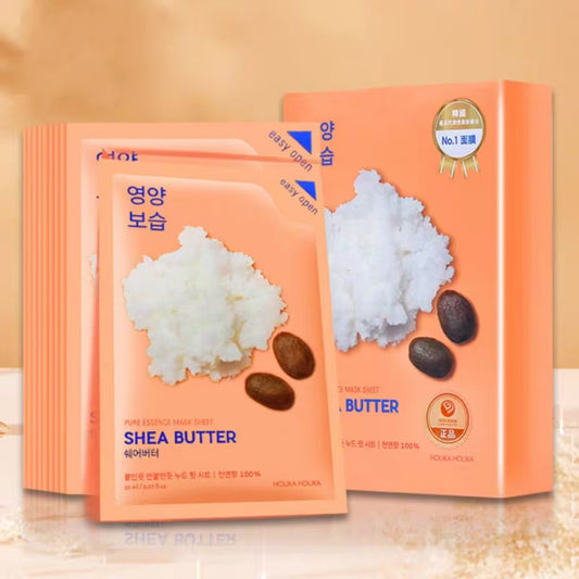 韩国HOLIKAHOLIKA惑丽客乳木果保湿抗皱面膜10片/盒