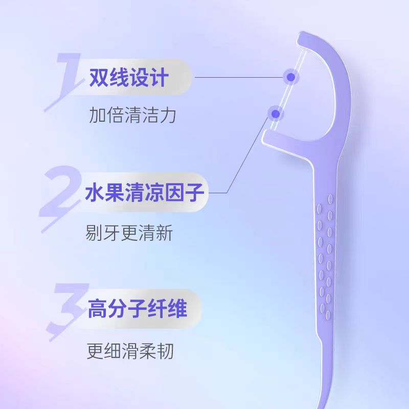 BOP三丽鸥双线牙线果味牙线棒50支