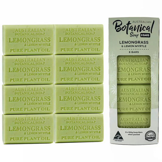 Australian Botanical Bar Soap 8 Pack Lemongrass