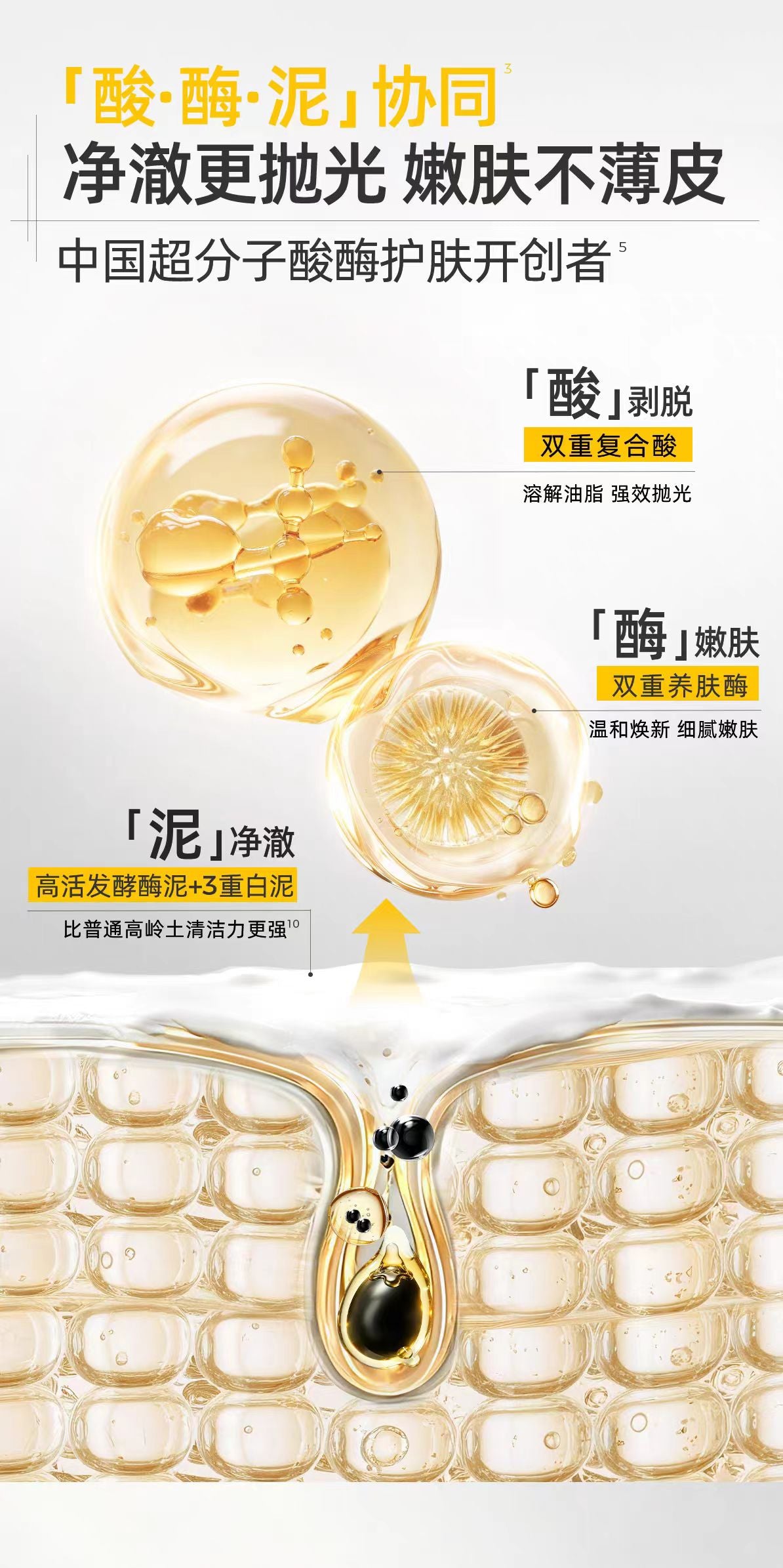 C咖酸酶焕肤净透泥膜5罐/盒 去黑头闭口清毛孔