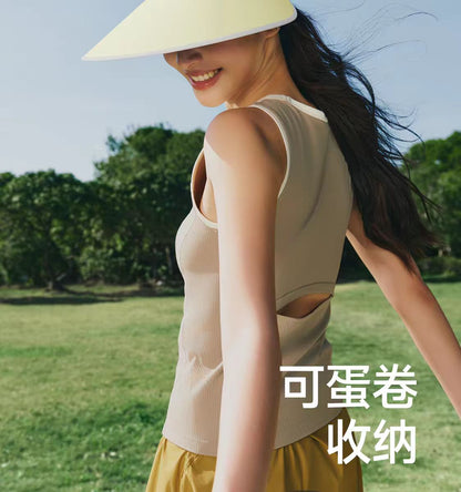 蕉下防晒黑胶空顶防晒帽