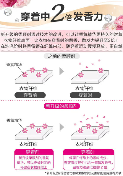 日本花王柔顺剂持久留香衣物防静电520g