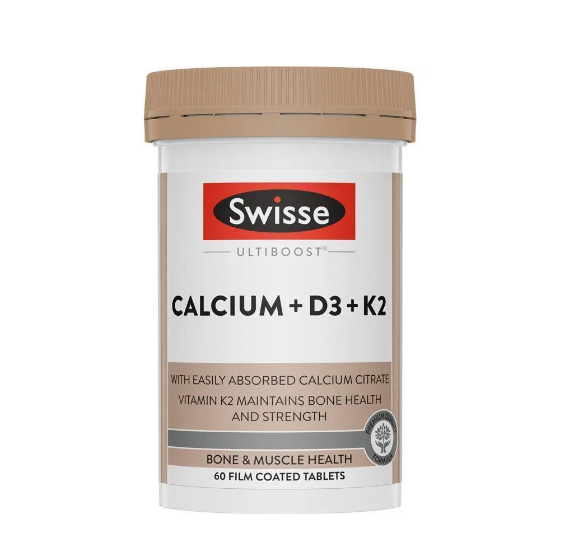 Swisse Ultiboost Calcium + D3 + K2 60 Tablets