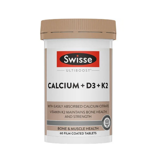 Swisse Ultiboost Calcium + D3 + K2 60 Tablets