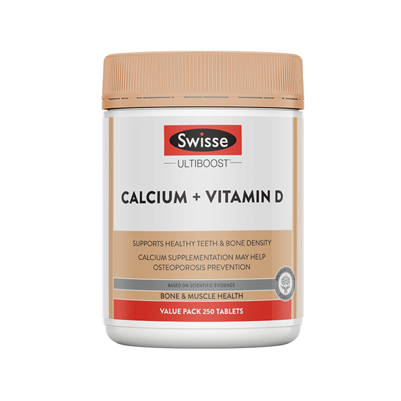 Swisse Ultiboost Calcium + Vitamin D 250 Tablets