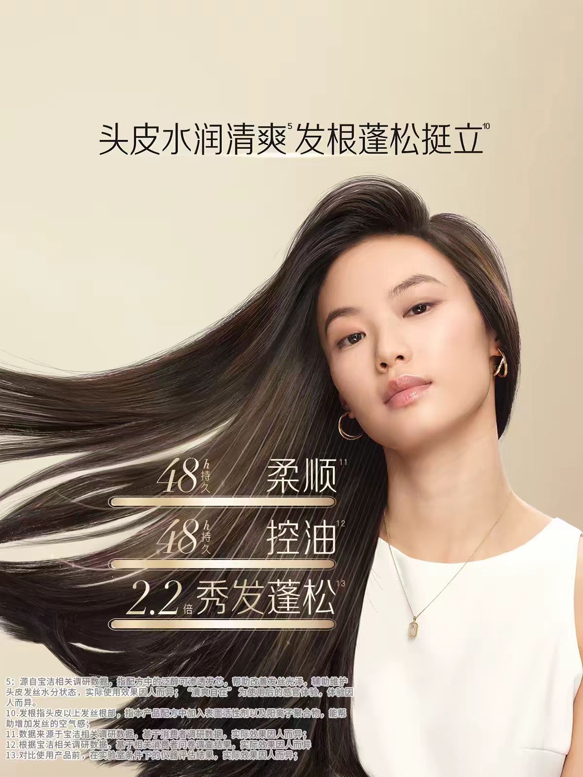 潘婷泡弹洗发水胜肽修护控油蓬松530g