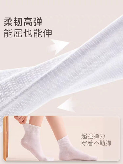 有时光一次性袜子日抛免洗压缩袜5双/筒